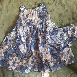 Ralph Lauren Blue and White Floral Dress
